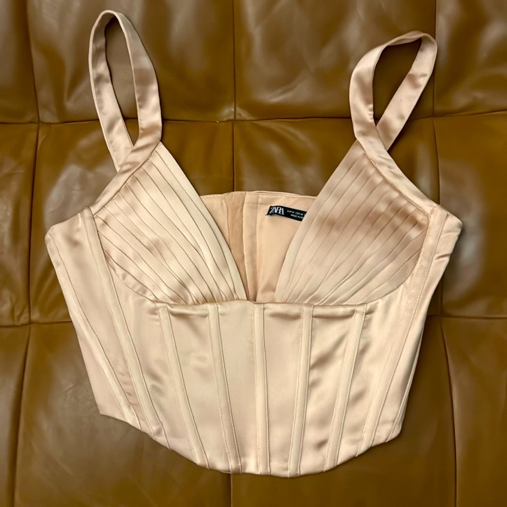 Zara crop corset NWT